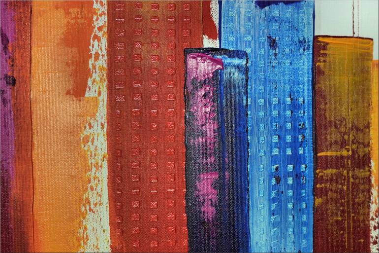 Original Abstract Architecture Painting by Edelgard Schroer