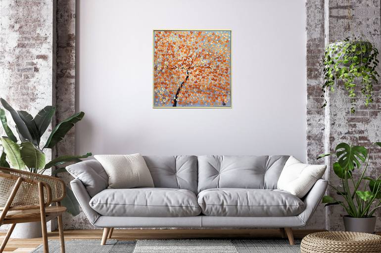 Original Abstract Floral Painting by Edelgard Schroer