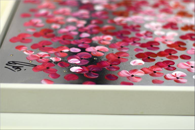 Original Abstract Floral Painting by Edelgard Schroer