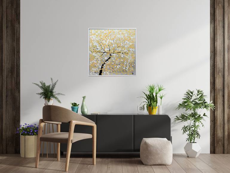 Original Abstract Floral Painting by Edelgard Schroer