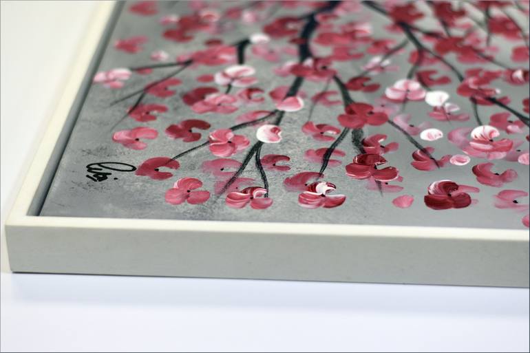 Original Abstract Floral Painting by Edelgard Schroer