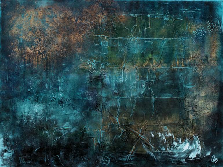 Original Abstract Expressionism Abstract Painting by Edelgard Schroer