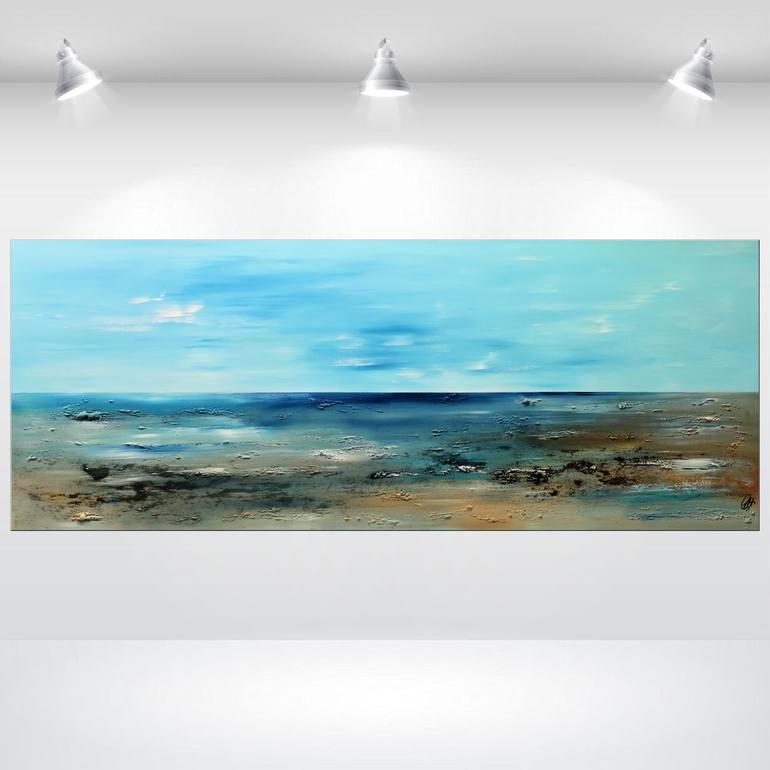 Original Abstract Seascape Painting by Edelgard Schroer