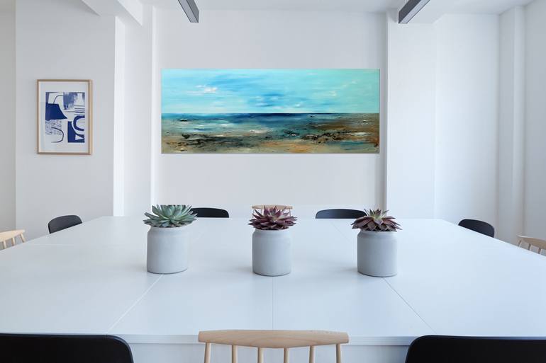 Original Abstract Seascape Painting by Edelgard Schroer