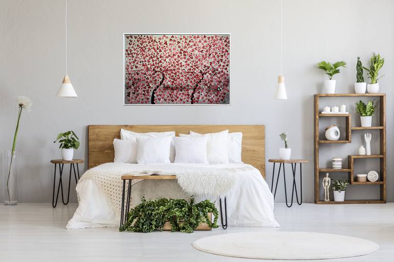 Original Abstract Floral Painting by Edelgard Schroer