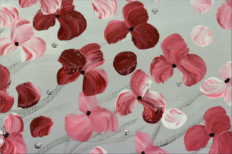 Original Abstract Floral Painting by Edelgard Schroer