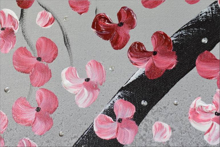 Original Abstract Floral Painting by Edelgard Schroer