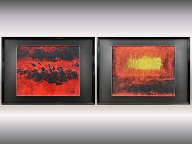 Original Abstract Expressionism Abstract Paintings by Edelgard Schroer