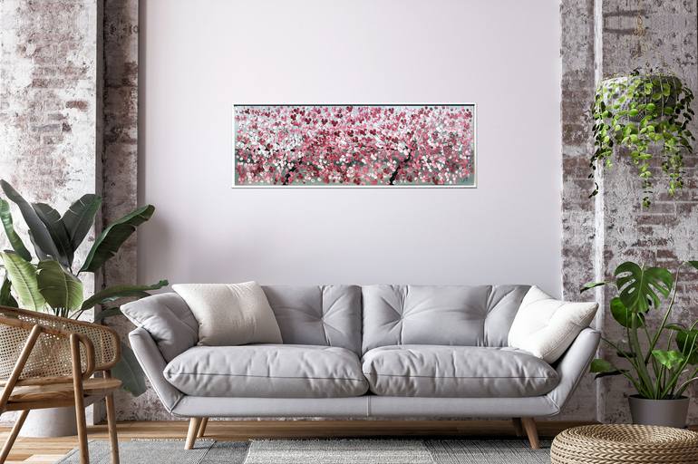 Original Abstract Floral Painting by Edelgard Schroer