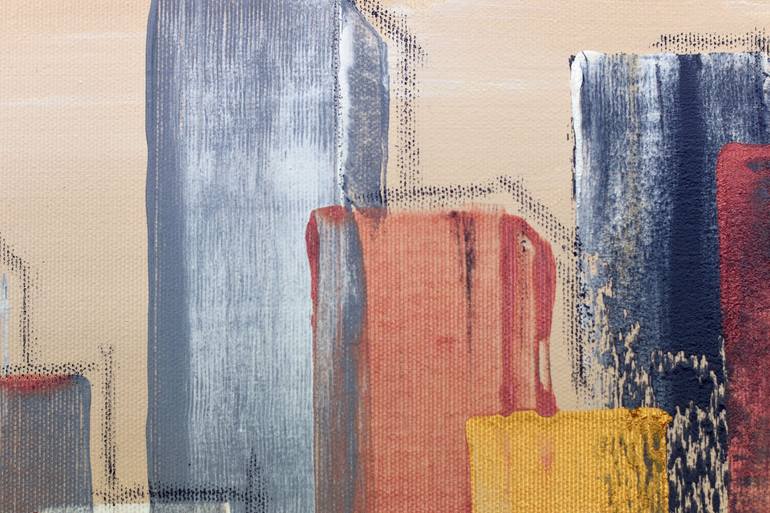 Original Abstract Architecture Painting by Edelgard Schroer