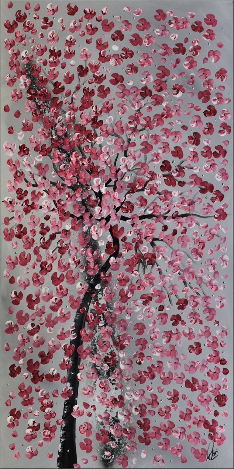 Original Abstract Tree Painting by Edelgard Schroer