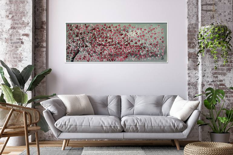 Original Abstract Floral Painting by Edelgard Schroer