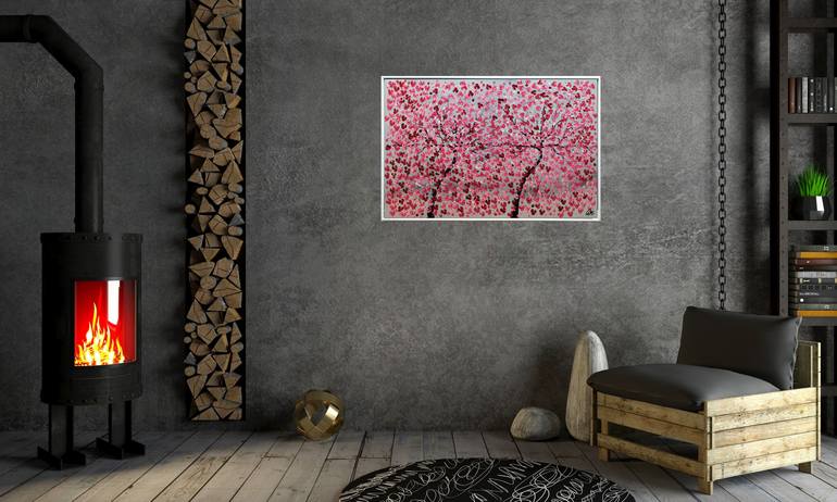 Original Abstract Tree Painting by Edelgard Schroer