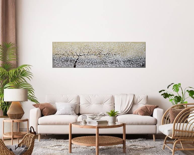 Original Abstract Floral Painting by Edelgard Schroer