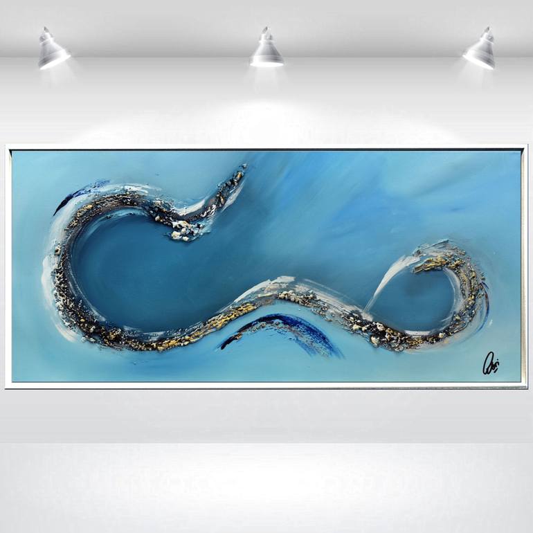 Original Abstract Seascape Painting by Edelgard Schroer