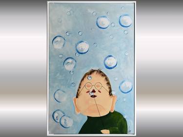 Frank - Acrylic Painting Boy Blowing Bubbles thumb