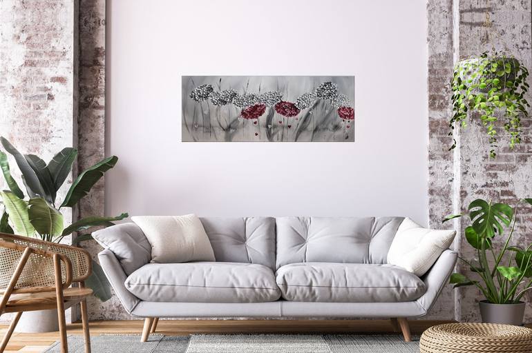 Original Abstract Floral Painting by Edelgard Schroer