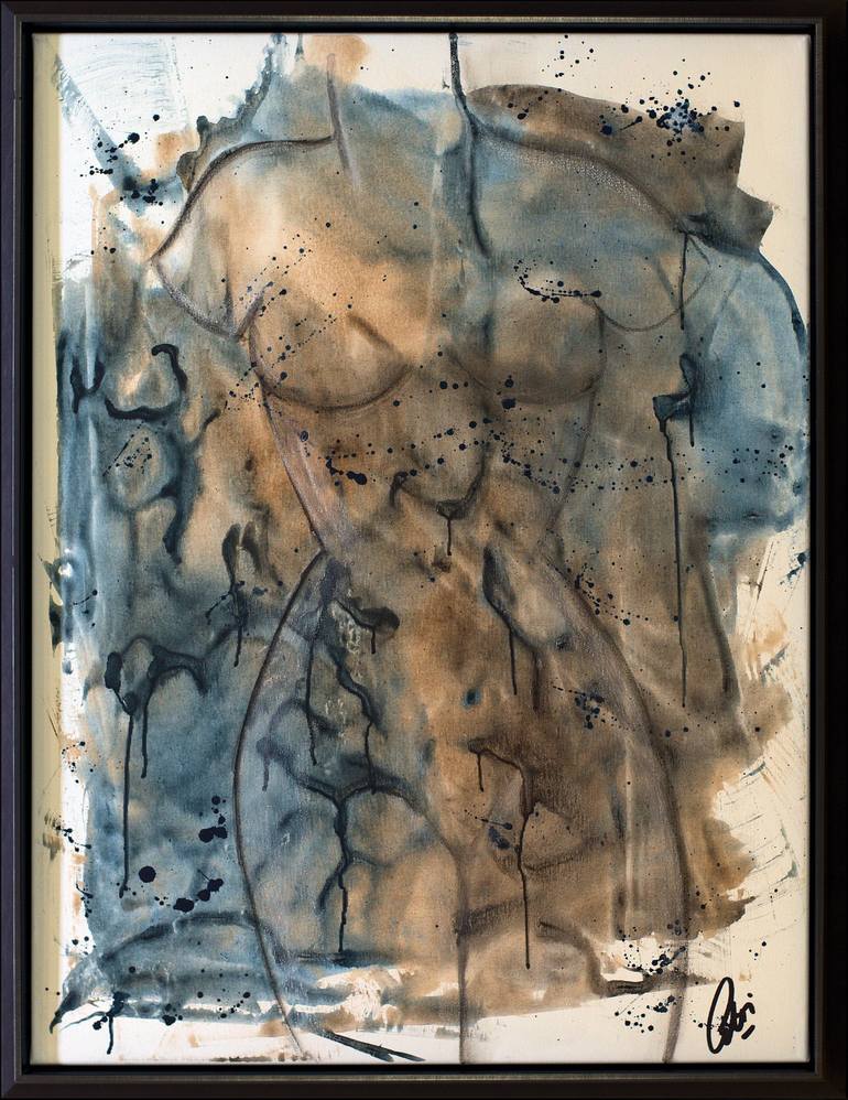 Original Abstract Nude Painting by Edelgard Schroer