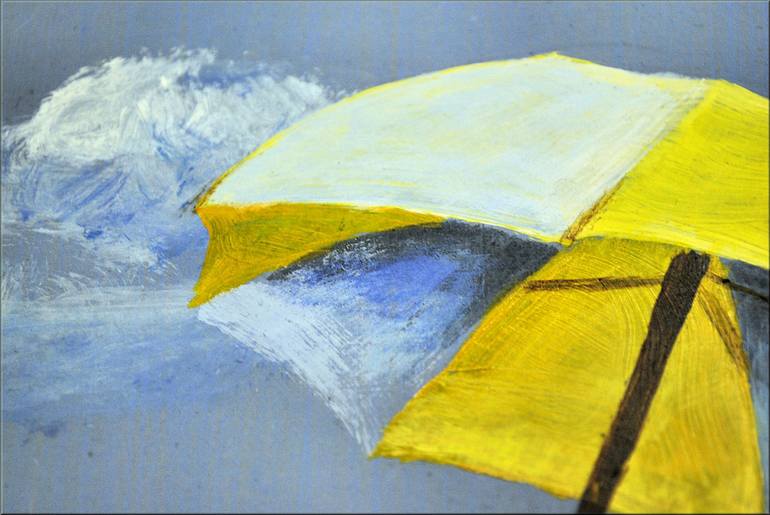 Original Abstract Beach Painting by Edelgard Schroer