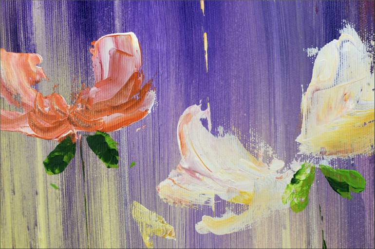 Original Abstract Floral Painting by Edelgard Schroer