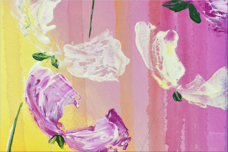 Summer Fun - Abstract Flower Painting in Frame Painting by Edelgard ...