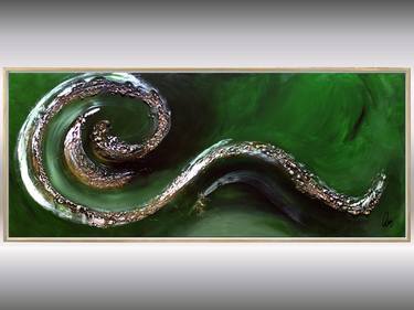 Go Green - Abstract Painting in Frame thumb