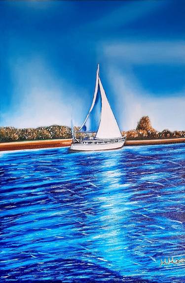 Original Realism Boat Paintings by Marija Mitrovic
