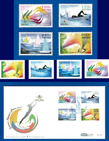 Aruba Stamps 2016: Summer Olympic Game 2016 thumb