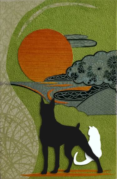 Original Animal Fabric Collage For Sale | Saatchi Art