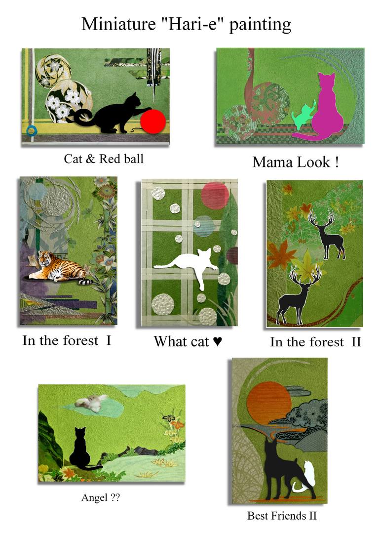 Original Other Animal Collage by Michiko Takatsu