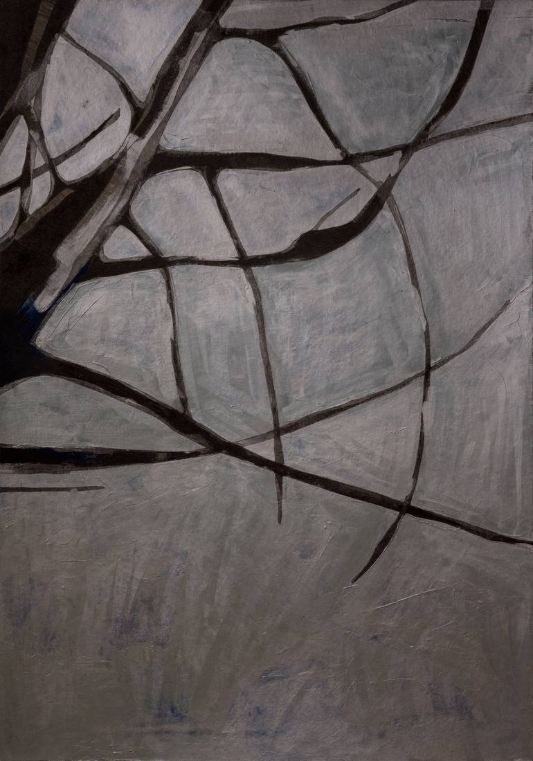 Original Abstract Tree Painting by Monika Konczakowska