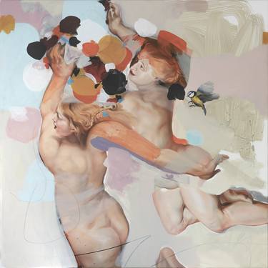 Original Abstract Nude Paintings by Anja Wuelfing