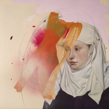 Original Abstract Portrait Paintings by Anja Wuelfing