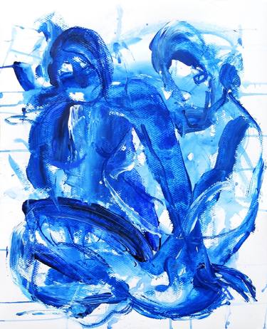 Homage to Yves Klein. Lovers Couple 2. Delft. Abstract thumb