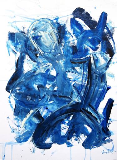 Lovers Couple. Homage to Yves Klein. Delft. Abstract thumb