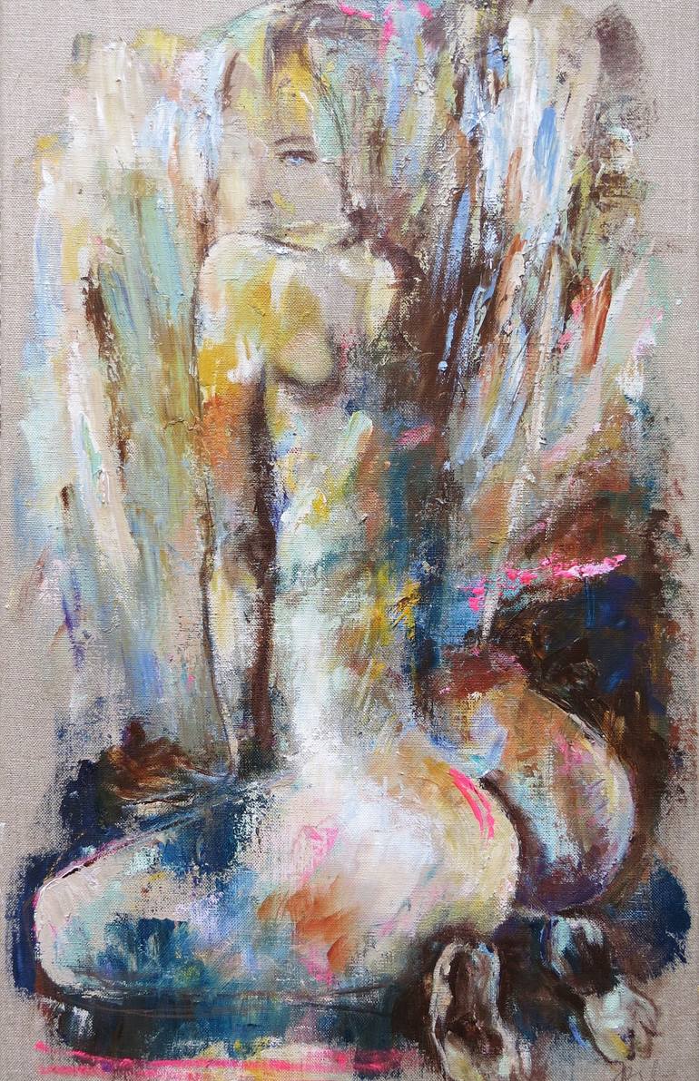 Nude. Abstract Painting. Naked Women. Emotion Rain. (Sold to USA) Painting  by Bat Ella | Saatchi Art