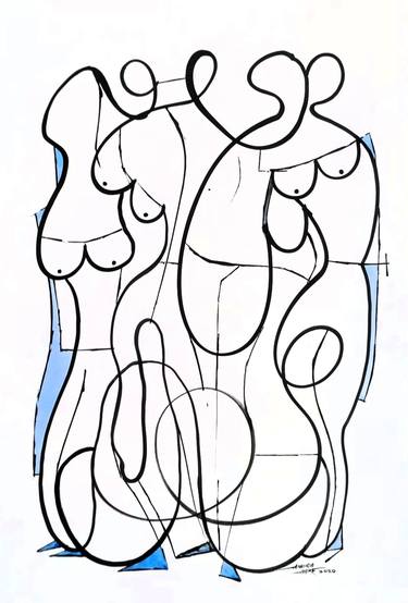 Original Abstract Women Drawings by Ananda Ahire