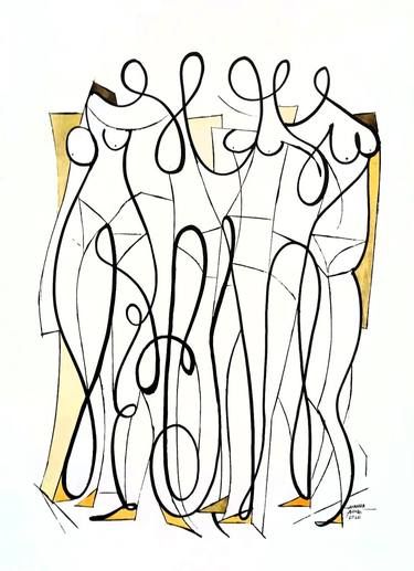 Original Abstract Nude Drawings by Ananda Ahire