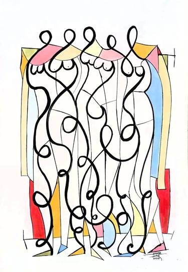 Original Abstract Expressionism Abstract Drawings by Ananda Ahire