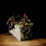 Blackberries on mossy stone by Jan Teunissen