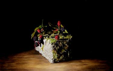 Blackberries on mossy stone thumb