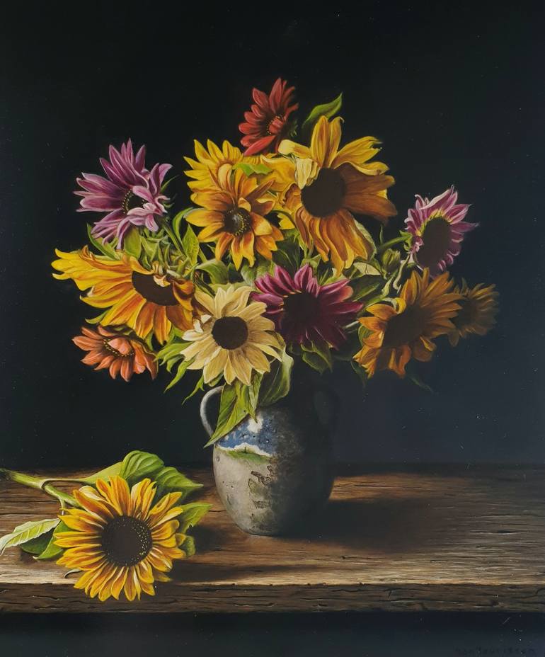 Original Realism Still Life Painting by Jan Teunissen