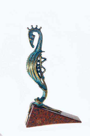 Seahorse Bronze Statue Ornament Unique thumb