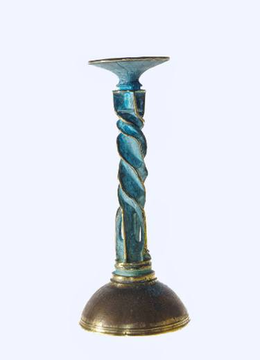 Candle Holder Rustic Metal Candlestick Bronze Art Sculpture Gift Decor thumb