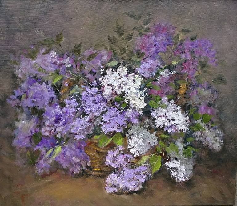 Lilac Painting By Polina Sharkova 