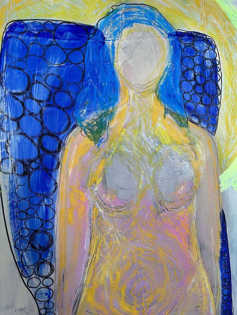 Original Abstract Body Painting by Nathalie Van Barneveld