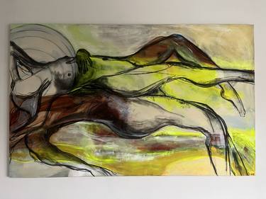 Original Abstract Expressionism Nude Paintings by Nathalie Van Barneveld