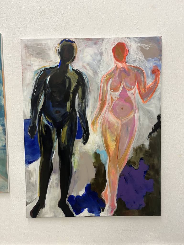Original Nude Painting by Nathalie Van Barneveld