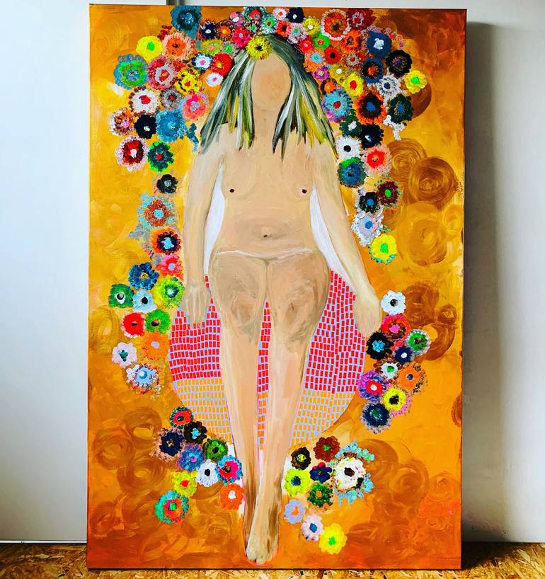 Original Women Painting by Nathalie Van Barneveld