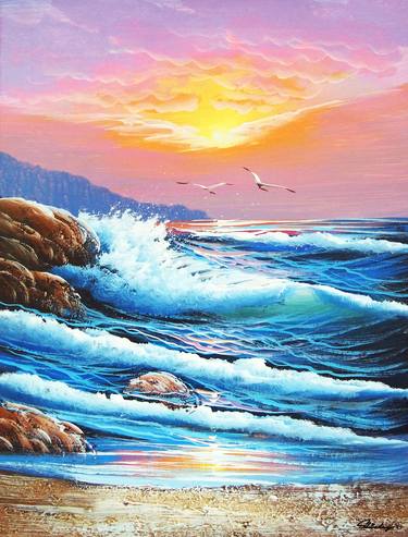Original Beach Paintings by Shirley Chan